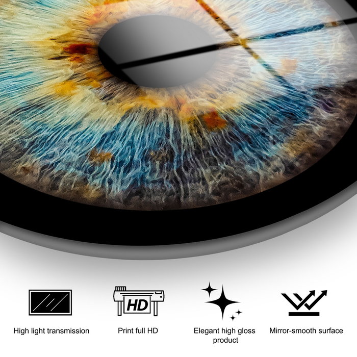 Wallity Pintura Decorativa de Vidrio Templado UV-1138 Multicolor 60 cm